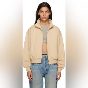 New Essentials Fear Of God Mock Neck Full Zip Fleece Jacket Size Medium